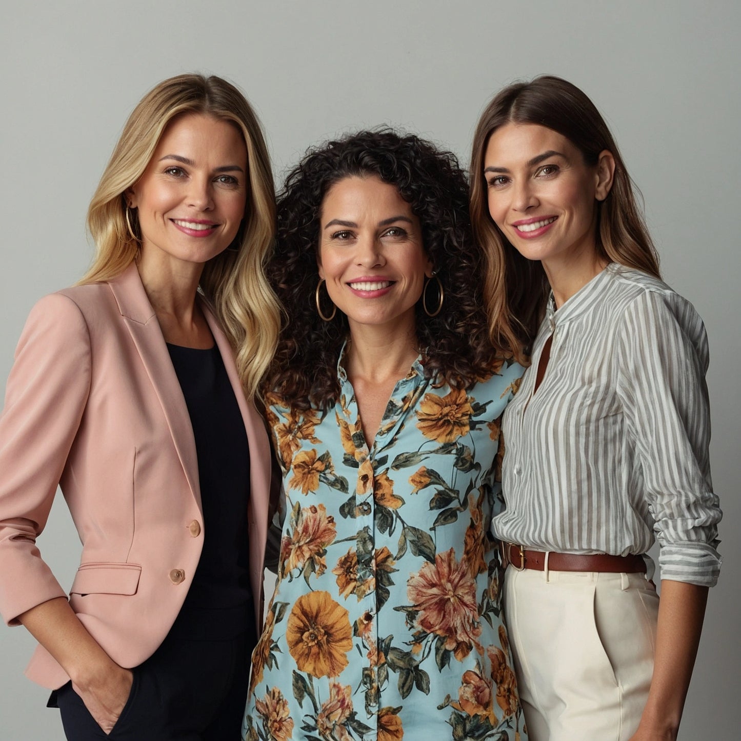 Trois femmes souriantes d’âges différents incarnant la communauté bienveillante et solidaire NeuroFem.